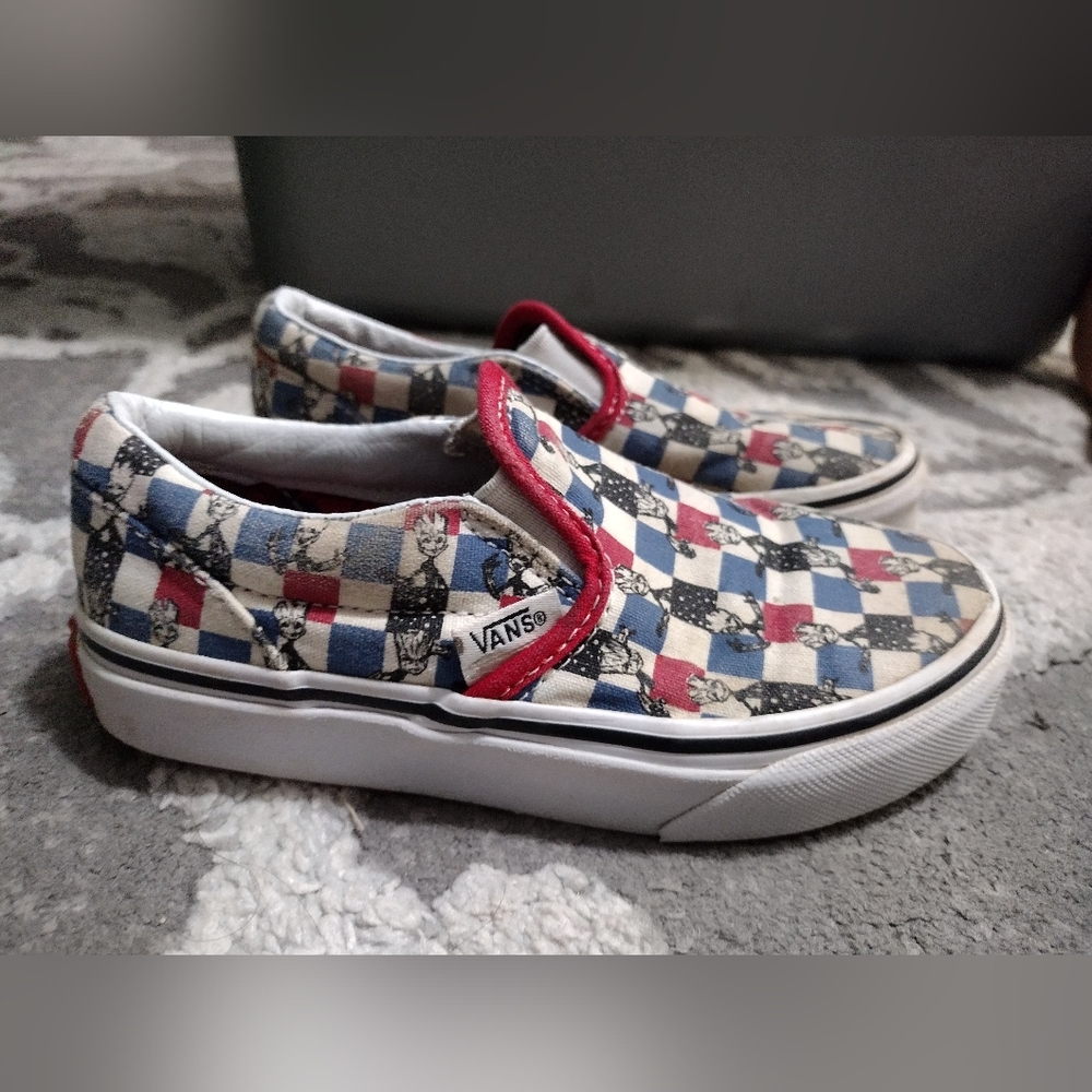 Vans x Marvel Groot Checkered Youth Size 12